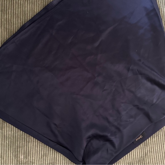 Quince 100% Washable Silk Mini Skirt in Navy - Picture 2 of 2